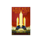 Chicago World's Fair 1933 Vintage Poster Print on Acrylic Glass by Unknown Artist (16"H x 24"W x 0.25"D)