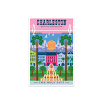 Charelston Travel Poster Print on Acrylic Glass by Jim Zahniser (16"H x 24"W x 0.25"D)