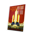 Chicago World's Fair 1933 Vintage Poster Print on Acrylic Glass by Unknown Artist (16"H x 24"W x 0.25"D)