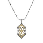 18K Yellow Gold + Sterling Silver Pendant Necklace // 19" // Store Display