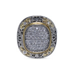 18K Yellow Gold + Sterling Silver Diamond Ring // Ring Size: 7 // Store Display