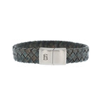 Preston Leather Bracelet Matt Green (M)