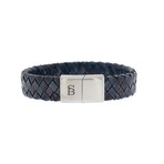 Preston Leather Bracelet Blue (M)