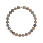 8mm Round Gemstone Bracelet Matt Rainbow (M)