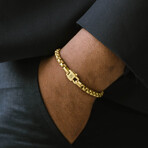 Urban Edge 5mm Box Chain Bracelet 18K Gold (M)