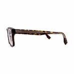 Fendi  // Men's // FE50030I 052 Square Optical Glasses // Dark Havana  +  Clear Demo Lenses