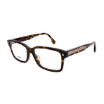 Fendi  // Men's // FE50030I 052 Square Optical Glasses // Dark Havana  +  Clear Demo Lenses