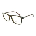 Prada // Men's // PR10WV 01A1O1 // Square Optical Glasses // Brown Havana + Clear Demo Lenses