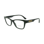 Versace // Men's // VE3316 GB1 // // Square Optical Glasses // Black Gold + Clear Demo Lenses