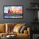 Chicago Skyline by Leon Devenice (18"H x 26"W x 1.5"D)