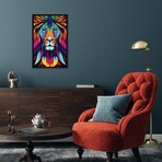 Colourful Lion by Gloria Sánchez (26"H x 18"W x 1.5"D)