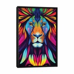 Colourful Lion by Gloria Sánchez (26"H x 18"W x 1.5"D)