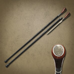 Manual Stick Shift Sword Cane // 37"