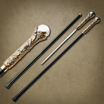 Bronze Wizard Sword Cane // 40"