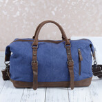 Canvas Travel Duffel Bag//Blue