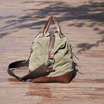 Canvas Travel Duffel Bag//Brown