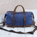 Canvas Travel Duffel Bag//Blue