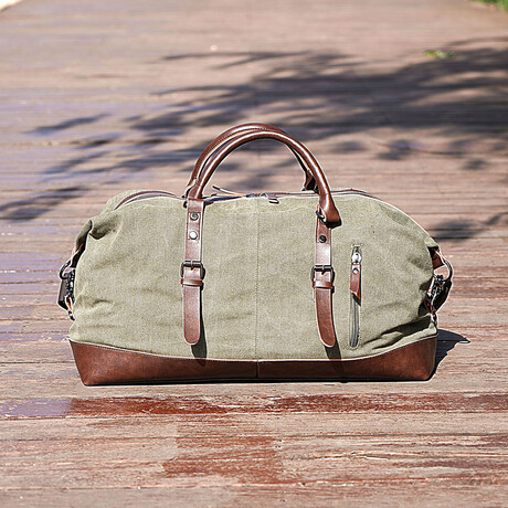 Canvas Travel Duffel Bag//Brown