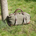 Canvas Travel Duffel Bag//Brown