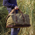 Canvas Travel Duffel Bag//Brown