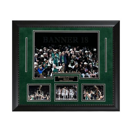 Boston Celtics // Unsigned 2023-24 NBA Championship Banner 18 Photograph + Framed
