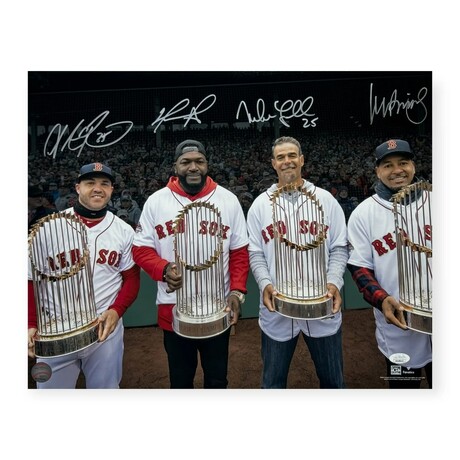 David Ortiz, Manny Ramirez, Mike Lowell & Steve Pearce // Boston Red Sox // Autographed Photograph
