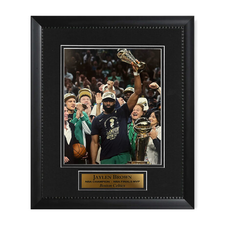 Jaylen Brown // Boston Celtics // Unsigned 2023-24 NBA Championship Photograph + Framed