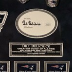 Tom Brady & Bill Belichick // New England Patriots // Autographed Cuts + Framed Collage