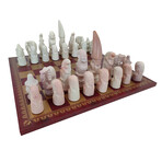 Soapstone Hand-carved Chess Set //1014CM-203GR