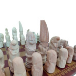 Soapstone Hand-carved Chess Set //1014CM-203GR