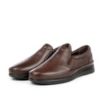 Men's Genuine Leather Slip On Casual Shoes // Brown (Euro: 43)