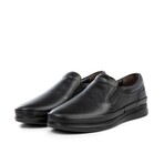 Men's Genuine Leather Slip On Casual Shoes // Black (Euro: 43)