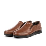 Men's Genuine Leather Slip On Casual Loafers // Tan (Euro: 43)