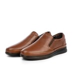 Men's Genuine Leather Slip On Casual Shoes // Tan (Euro: 43)