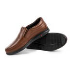 Men's Genuine Leather Slip On Casual Loafers // Tan (Euro: 40)