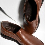 Men's Genuine Leather Slip On Casual Loafers // Tan (Euro: 42)