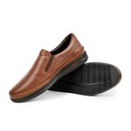 Men's Genuine Leather Slip On Casual Shoes // Tan (Euro: 44)