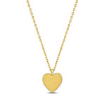 Heart Pendant with Chain // 14k Yellow Gold // 17"