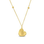 Heart Pendant with Chain // 14k Yellow Gold // 18"