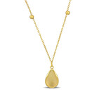 Teardrop Pendant with Chain // 14k Yellow Gold // 18"