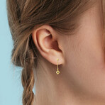 Heart Drop Earrings // 14k Yellow Gold