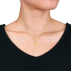 Heart Pendant with Chain // 14k Yellow Gold // 18"