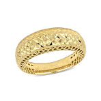 Diamond-Cut Design Ring // 14k Yellow Gold (7.5)