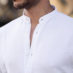 Crewneck Muslin Short Sleeve Shirt // White (M)