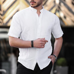 Crewneck Muslin Short Sleeve Shirt // White (M)