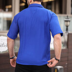 Oversize Ribbed Short Sleeve Shirt // Parliament (L)