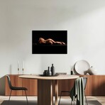 Nude Woman Laying Sleeping Naked Sensual On Black Background Print on Acrylic Glass by Alessandro Della Torre (24"H x 16"W x 0.25"D)