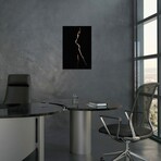 Nude Woman Bodyscape Sensual Standing Up Naked On Black Background V Print on Acrylic Glass by Alessandro Della Torre (16"H x 24"W x 0.25"D)