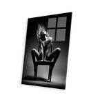 Nude Woman On Chair I Print on Acrylic Glass by Johan Swanepoel (16"H x 24"W x 0.25"D)