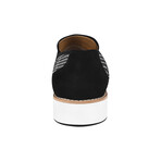 Megaball// Tuxedo Canvas & Leather Slip-on Shoes // Black (US: 10)